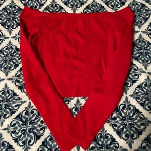 Red crop top